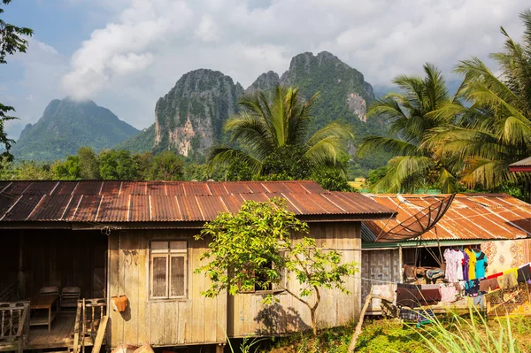 Vila no Laos — Fotografia de Stock
