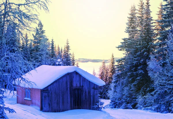 Winter hut — Stock Photo, Image
