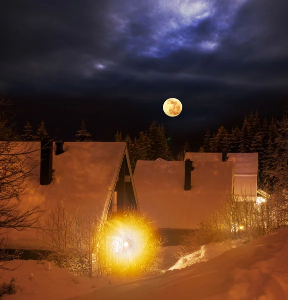 Pueblo de invierno — Foto de Stock