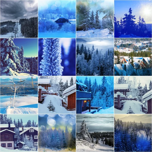 Vintercollage — Stockfoto
