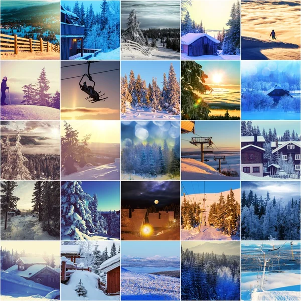 Collage invernale — Foto Stock