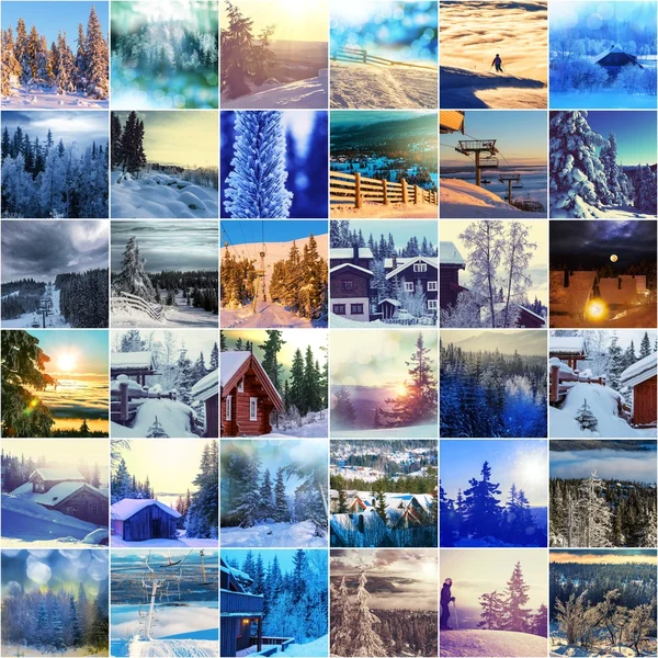 Collage invernale — Foto Stock