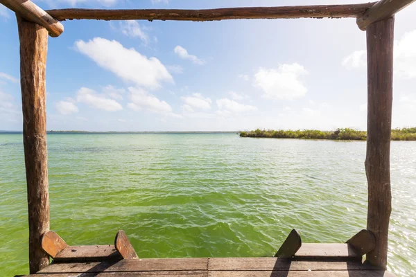 Boardwalk on beach — Stock Photo, Image