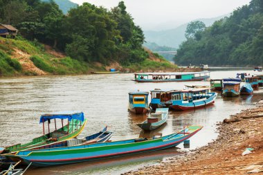 Boat in Laos clipart