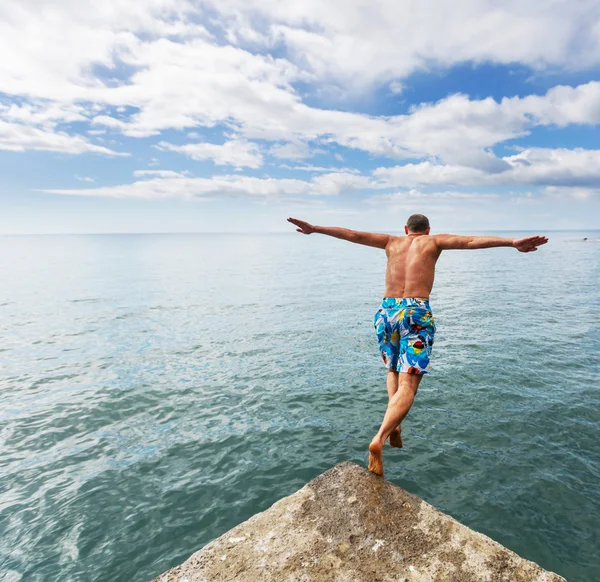 Jumping boy — Stock Photo, Image