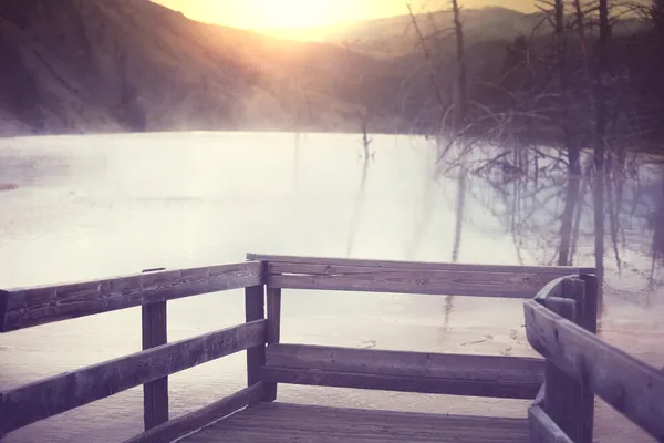 Mammoth hot springs — Stockfoto