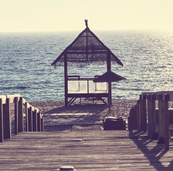 Strandpromenaden på stranden — Stockfoto