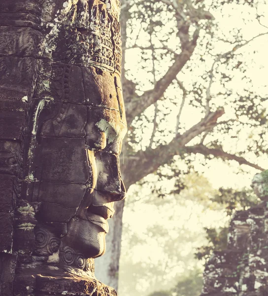 巴戎寺的石头脸 — 图库照片