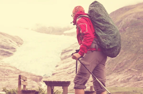 Caminata en Noruega — Foto de Stock