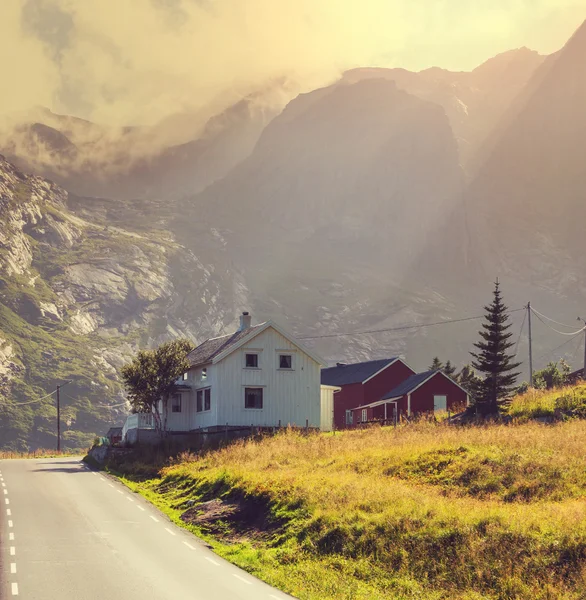 Weg in Noorwegen — Stockfoto