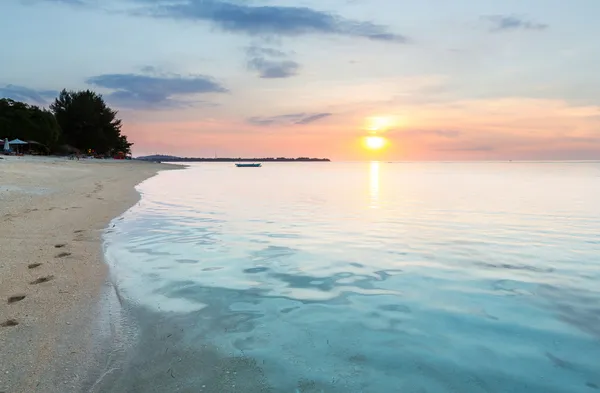 Praia em gili — Fotografia de Stock