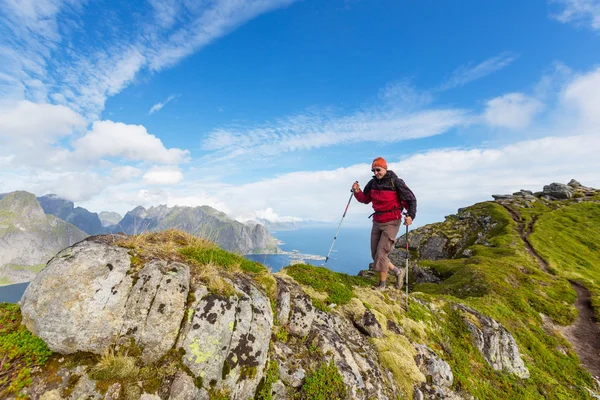 Caminata en Lofoten — Foto de Stock