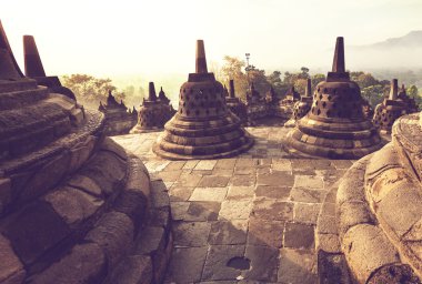 Borobudur Tapınağı, java, Endonezya.