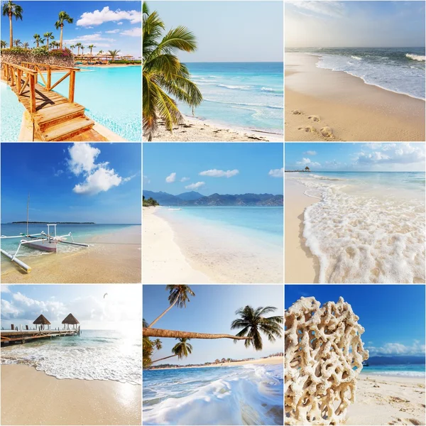 Beach collage — Stock Photo, Image