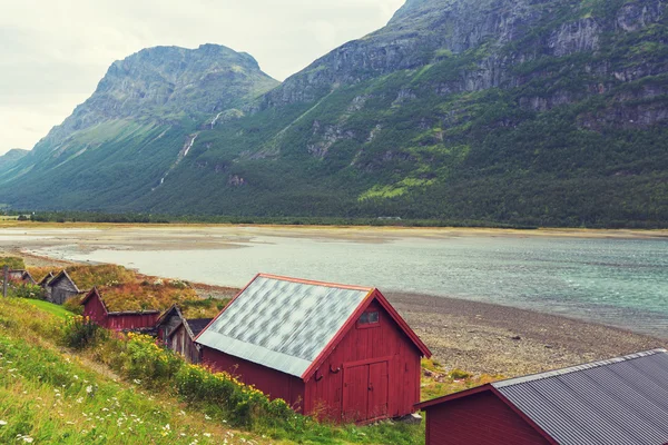 Norveç kulübeleri — Stok fotoğraf