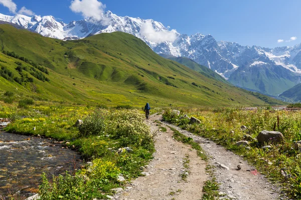 Wanderung in den Bergen — Stockfoto