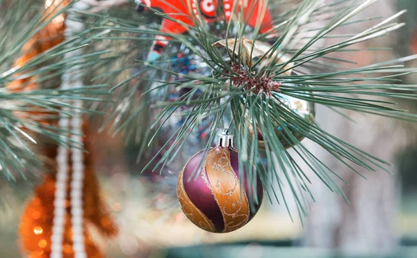Vacker Traditionell Jul Inredning Närbild — Stockfoto