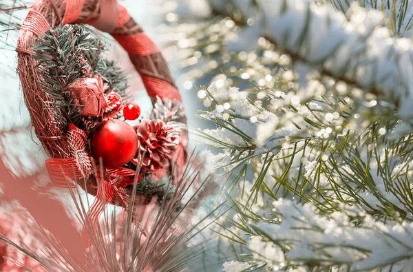 Güzel Geleneksel Noel Dekor Yakın Plan — Stok fotoğraf