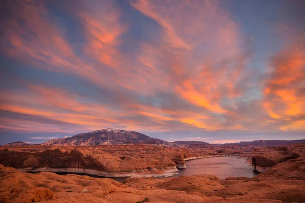 Powell Lake Verenigde Staten Bij Zonsondergang — Stockfoto