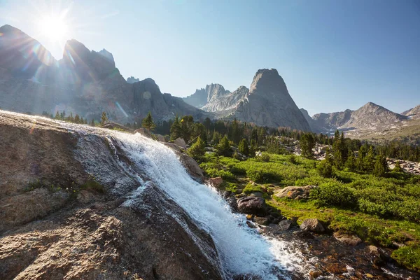 Πεζοπορία Στο Wind River Range Στο Γουαϊόμινγκ Ηπα Φθινοπωρινή — Φωτογραφία Αρχείου