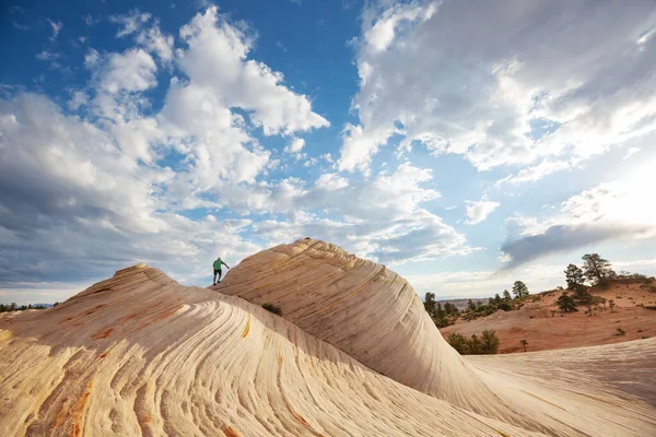 Escursione Sulle Montagne Dello Utah Escursioni Paesaggi Naturali Insoliti Forme — Foto Stock