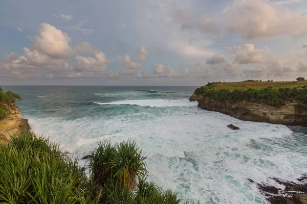 Stranden Klayar Indiska Oceanen Indonesien Java — Stockfoto