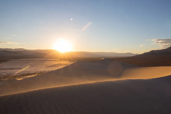 Kaliforniya Abd Deki Kum Tepeleri Güzel Doğa Manzaraları Gündoğumu Arka — Stok fotoğraf