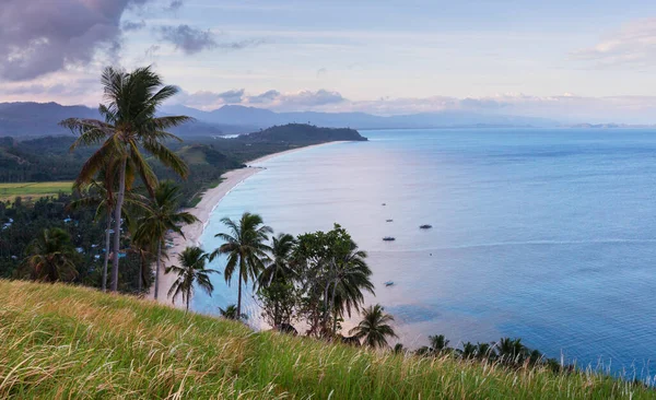 Increíble Vista Panorámica Bahía Del Mar Las Islas Montaña Palawan — Foto de Stock