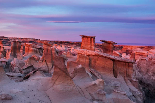 Paisagens Desérticas Incomuns Badlands Bisti Área Selvagem Zin Novo México — Fotografia de Stock