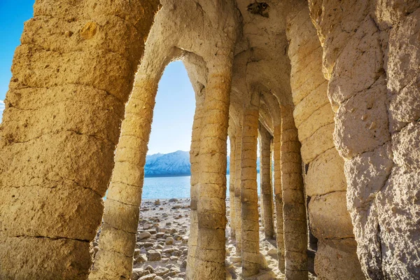 Ovanliga Naturliga Landskap Crowley Lake Kolumner Kalifornien Usa — Stockfoto