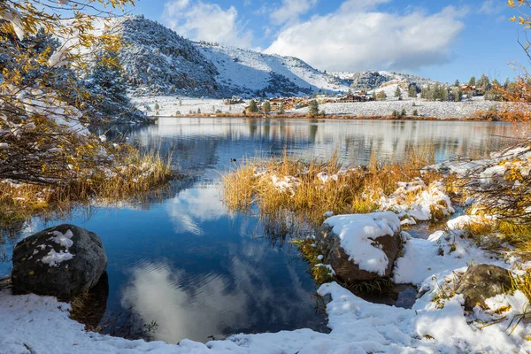 Vacker Naturscen Tidiga Vinterberg Sierra Nevada Landskap Usa Kalifornien Resor — Stockfoto