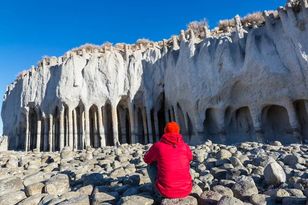 Niezwykłe Krajobrazy Przyrodnicze Crowley Lake Columns Kalifornii Usa — Zdjęcie stockowe