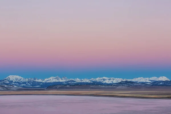 Gyönyörű Természeti Jelenet Kora Téli Hegyekben Sierra Nevada Tájai Usa — Stock Fotó