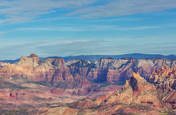 Zion National Park Beautiful Unspiring Natural Landscapes Peak Zion Park — Stock Photo, Image