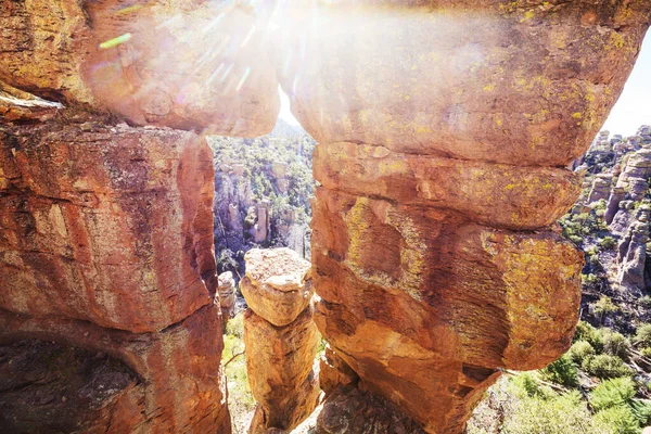 Необычный Пейзаж Национальном Памятнике Чирикахуа Аризона Сша — стоковое фото
