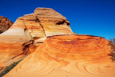Utah, ABD 'de kumtaşı oluşumları. Güzel Alışılmadık manzaralar.