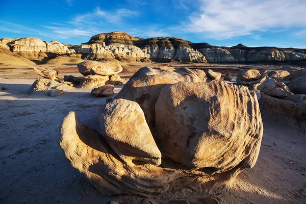 Ungewöhnliche Wüstenlandschaften Bisti Badlands Zin Wildnis New Mexico Usa — Stockfoto
