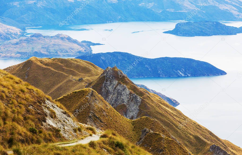 New Zealand landscapes.  Lake Wanaka