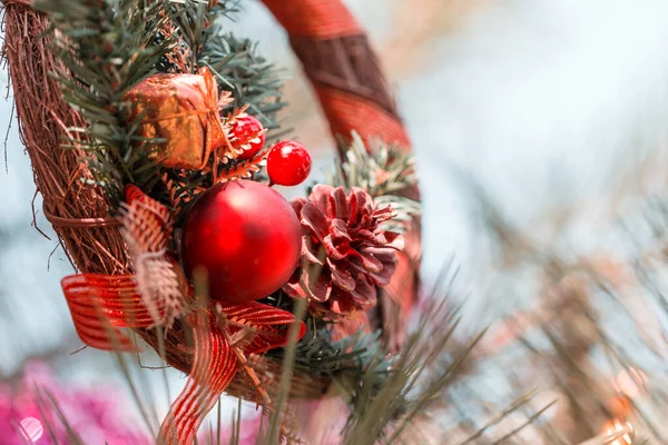 Beau Décor Noël Traditionnel Gros Plan — Photo
