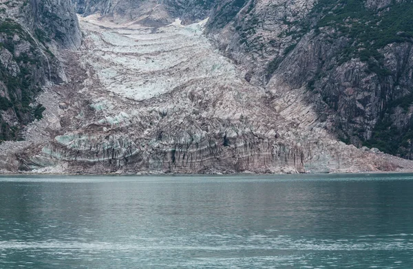 Geleiras Alasca Tempo Nublado Paisagem Incrível Montanhas Panorama — Fotografia de Stock