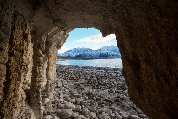 Paysages Naturels Inhabituels Les Colonnes Lac Crowley Californie États Unis — Photo