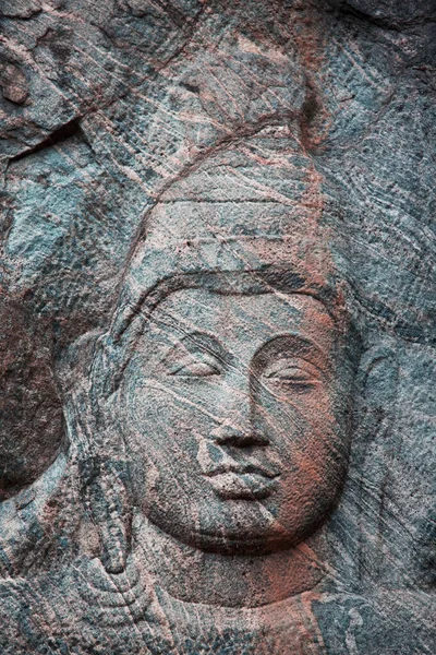 Sculpture Dans Temple Bouddhiste Buduruvagala Sri Lanka — Photo