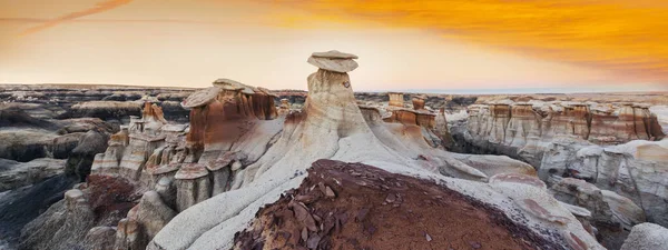 Ovanliga Ökenlandskap Bisti Badlands Zin Vildmarksområde New Mexico Usa — Stockfoto