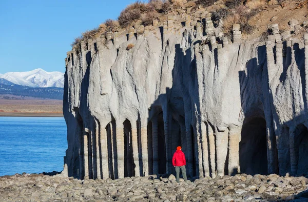 Ovanliga Naturliga Landskap Crowley Lake Kolumner Kalifornien Usa — Stockfoto