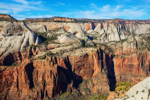 Národní Park Sion Krásná Nespirující Přírodní Krajina Vrchol Zionském Parku — Stock fotografie