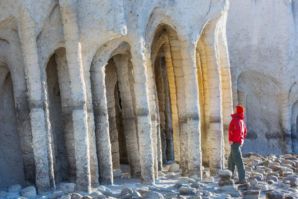 Niezwykłe Krajobrazy Przyrodnicze Crowley Lake Columns Kalifornii Usa — Zdjęcie stockowe