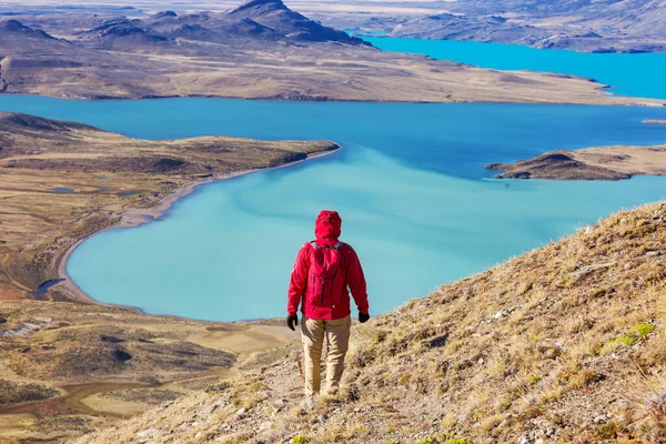 Wandelen Patagonische Bergen Argentinië — Stockfoto