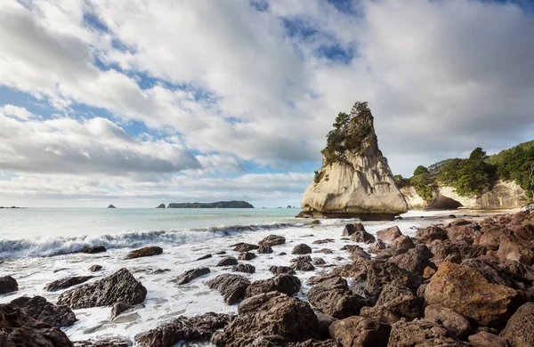 Nádherná Krajina Ocean Beach Nový Zéland Inspirující Přírodní Cestovní Pozadí — Stock fotografie
