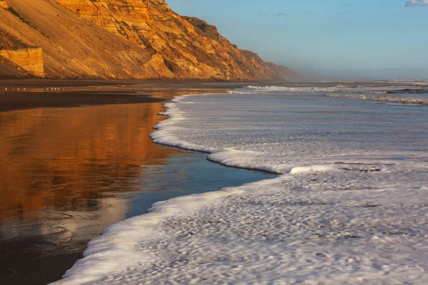 Lindas Paisagens Ocean Beach Nova Zelândia Inspirador Natural Fundo Viagem — Fotografia de Stock