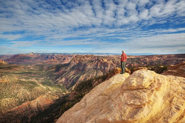 Wędrówka Góry Utah Wędrówki Niezwykłych Naturalnych Krajobrazach Fantastyczne Formy Formacji — Zdjęcie stockowe